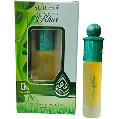 New Classic Khus Perfume Oil Roll On, 6ml, Alcohol-Free Unisex Long Lasting Fragrance
