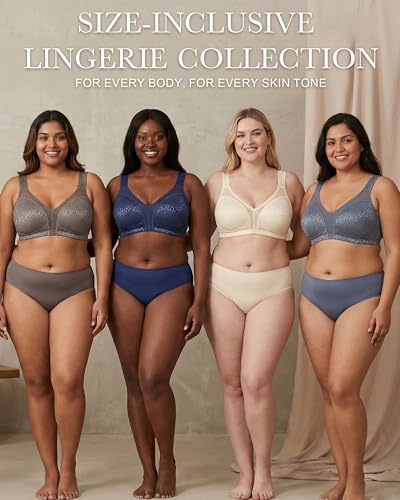 Image of Lemorosy Women's Plus Size Full Coverage Non Padded Wireless Minimizer Bra -Comfort and Double Support
