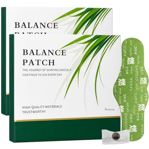 FTKV Japanese Herbal Balance Patch Plant-Based Ingredients Comfortable Adhesive Design Easy Topical Use 2 Boxes 10 Patches (2)
