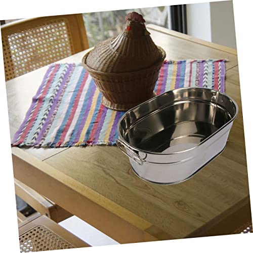 Yardwe 2Pcs Seafood Bucket Black Container Black Flatware Black Baskets Beverage Tub Wine Ice Bucket For Bar Beverage Bucket Party French Fries Bucket Snack Bucket For Bar Food Holder #TOP3