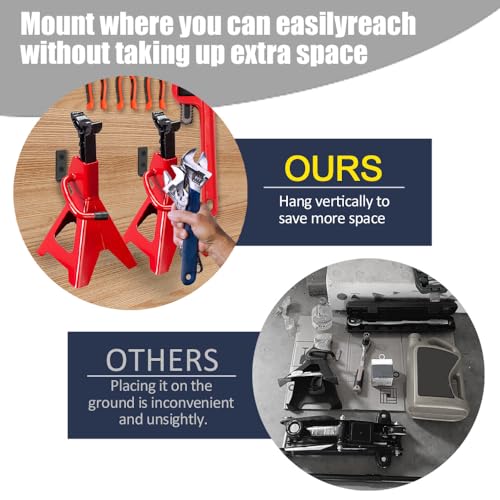 Cric de levage encombrant ? Solution avec le lot de 4 supports muraux - 7