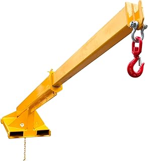 WYDDDARY Adjustable Mobile Crane Lifting Hoist Truss Jib Boom Hook 6614LbS Capacity Forklift Telescopic Boom for Forklift Towing Handling(Angle Fixation)