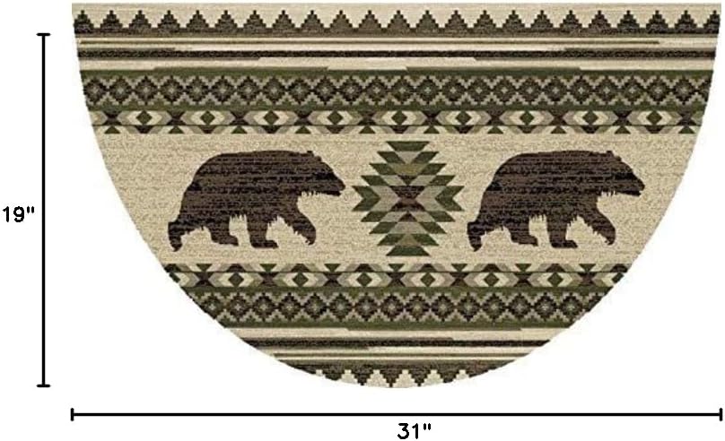 Cozy Cabin Bear Brothers Accent Rug, 20"x44", Multi