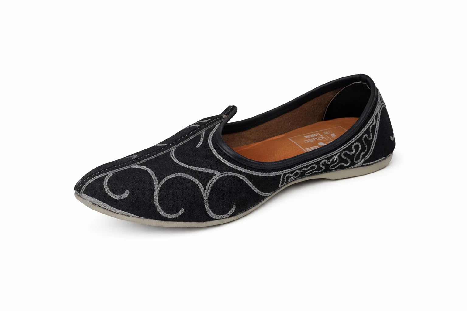 agadi Men's Premium Black Embroidered Ethnic Juti | Stylish Handcrafted Mojari for Weddings, Festivals & Sherwanis-picture-18