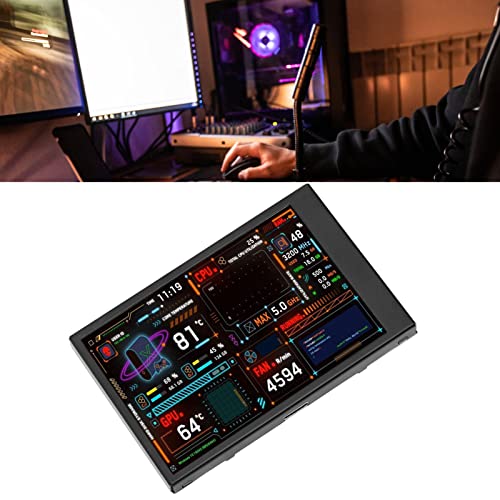 Image of VBESTLIFE 3.5inch Computer Temp Monitor, USB C PC Mini Sensor Panel Display, for aida64 PC CPU Data Temperature Monitor Computer Case Secondary Screen