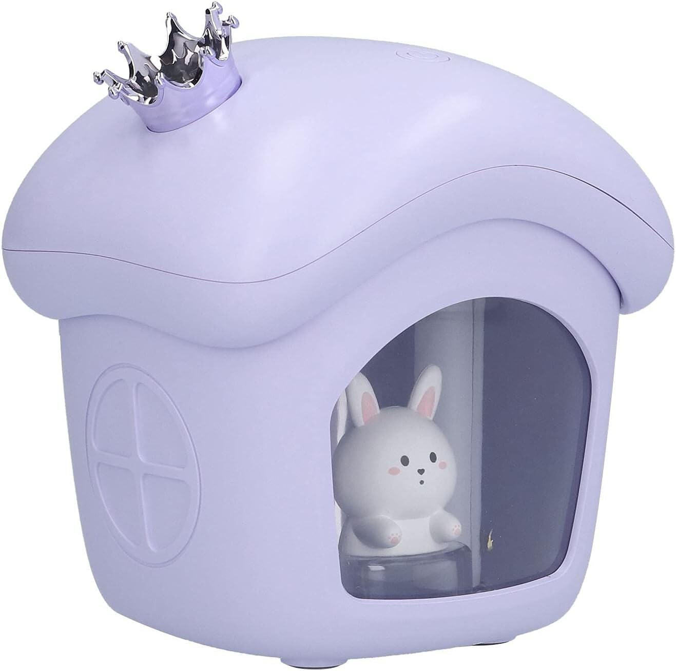 Humidificateur de bureau portable contre l'air sec avec réservoir visible intelligent violet