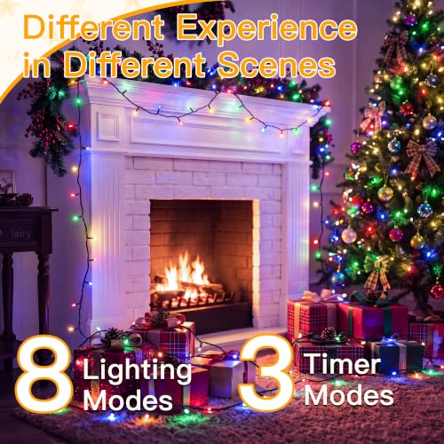 Ollny 100LED 33FT Multicolor Outdoor Christmas String Lights, 8 Modes - image 3