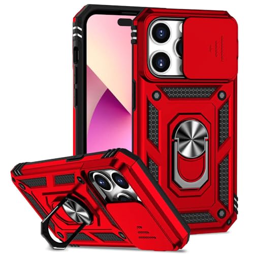 Coque Samsung A34 5G rouge antichoc en silicone rigide avec anneau
