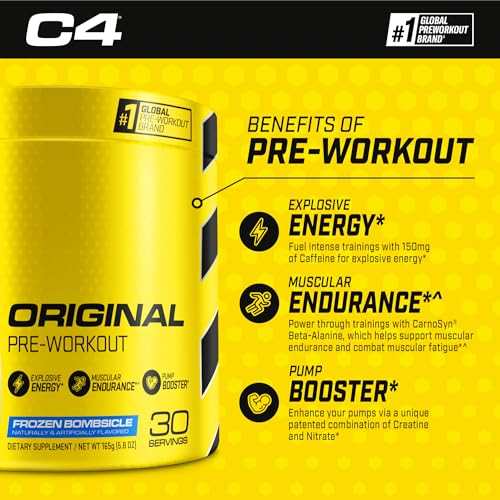 Cellucor Pre Workout & Creatine Bundle, C4 Original Pre Workout Powder, Frozen Bombsicle, 30 Servings + Cor Performance Creatine Powder, 72 Servings - image 3