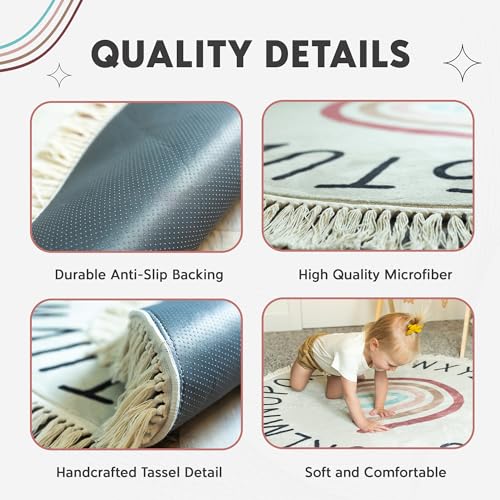 Whitleyreese&Co ABC-RUG Rug - 4Ft Lovely Boho Rainbow Rug thumb #2