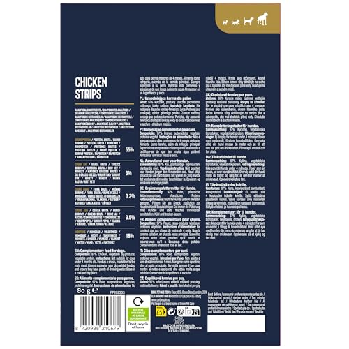 Pet People Chicken Strips 80g, Natural, Grain Free, High Protein, Dental Care, Dog Snacks - 8pc, 80g (10 Bags) - Image 2