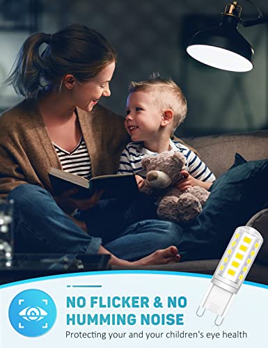 QNUJN G9 Led Bulbs Cool White, 5W, 500LM, 6000K, Equivalent to 50W Halogen - Image 4