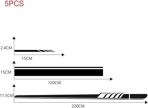 Miniatura 3 de Calcomanías de vinilo de rayas de carreras para automóvil, diseño de rayas deportivas, bricolaje, decoración para capó de puerta, accesorios para