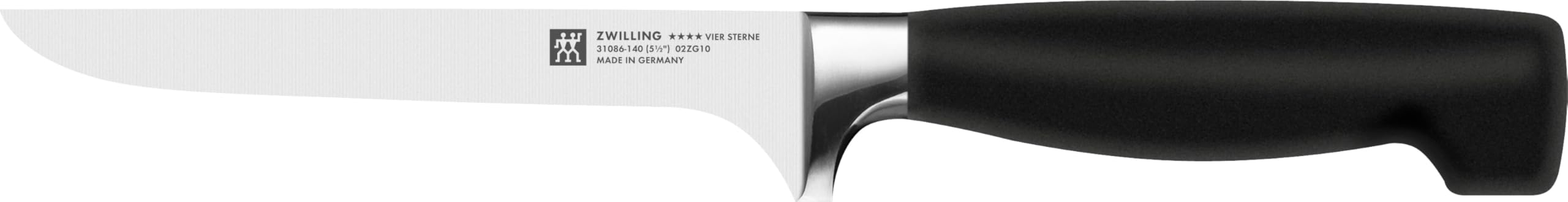 ZWILLING Vier Sterne Ausbeinmesser 14 cm, Rostfreier Spezialstahl, Ergonomischer Kunststoff-Griff, Schwarz [Made in Germany]