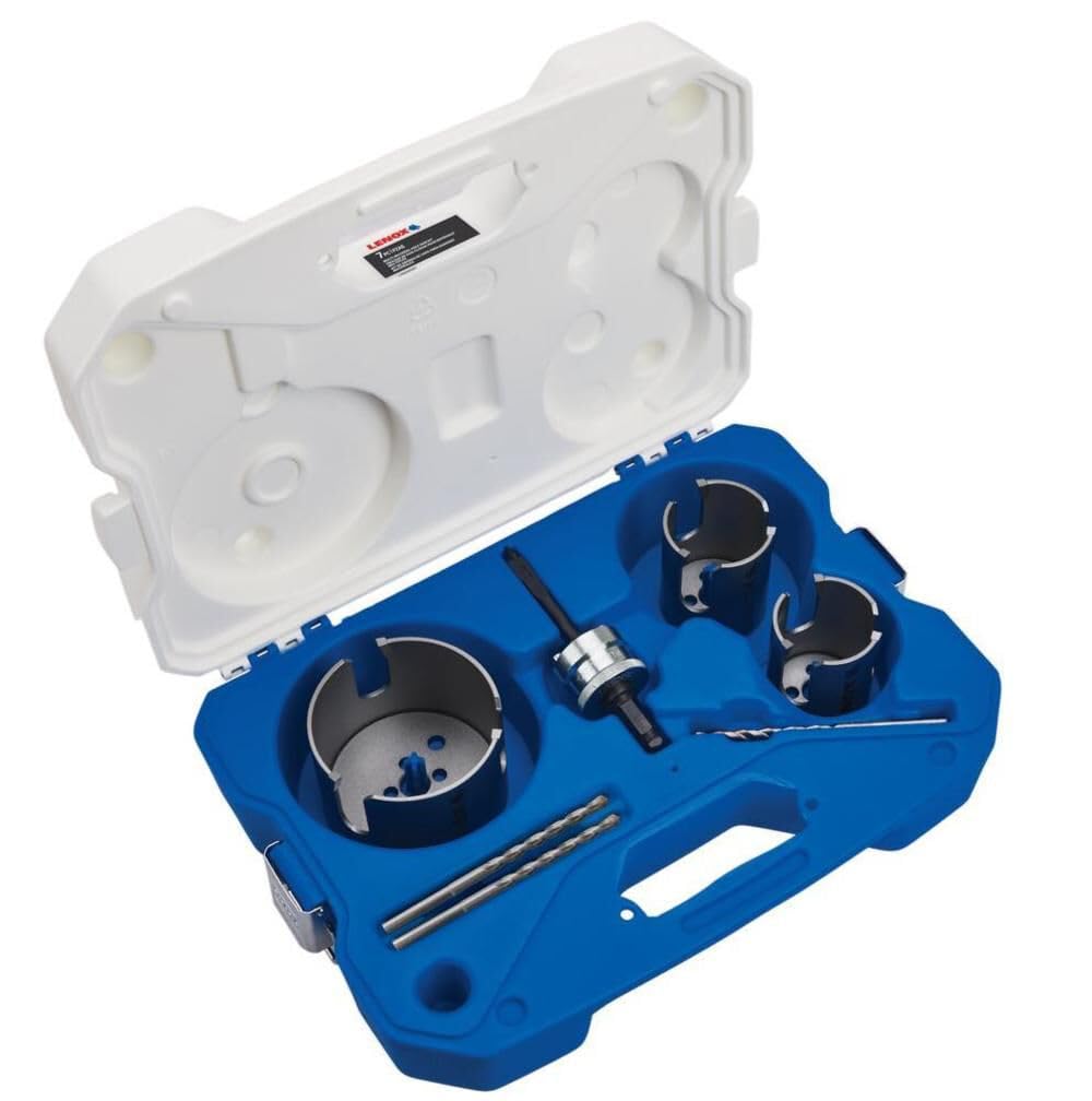 LENOX Tools Hole Saw Kit, Carbide Set, 7-Piece (LXAH47SET