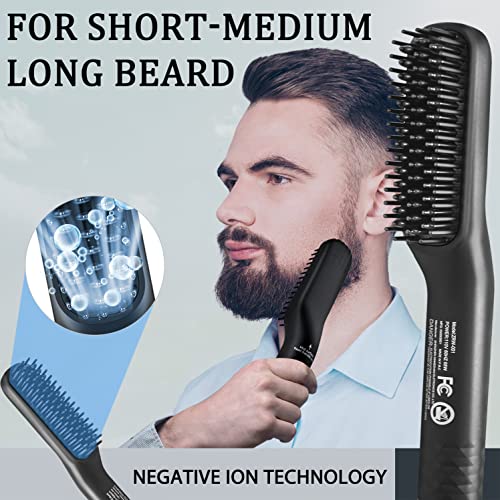 Xikezan XKZBSTRAIGHTENER Upgraded 3-In-1 Hair Straightening Brush, Beard Balm thumb #3