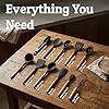 PriorityChef Silicone Cooking Utensil Set with Wooden Handles — Kitchen Utensils for Nonstick and Ceramic Cookware, Heat Resistant up to 446°F, Black #2