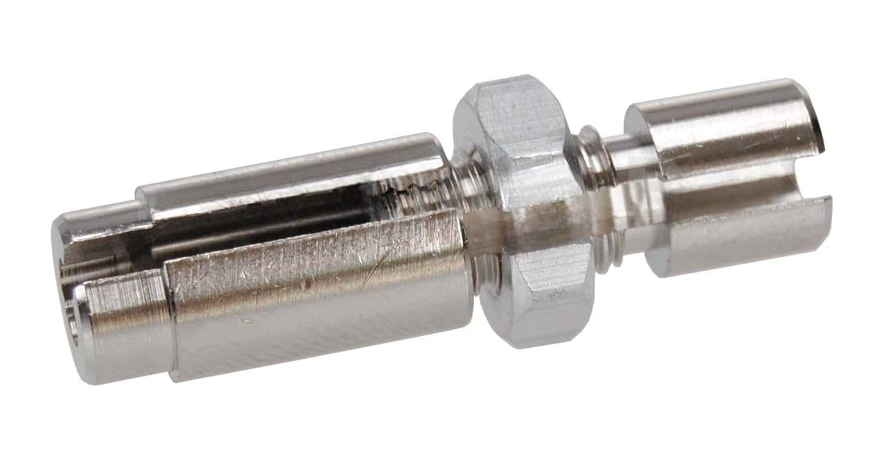 Old school BMX bicycle inline end button adjuster for 1st gen Odyssey gyro, Silver