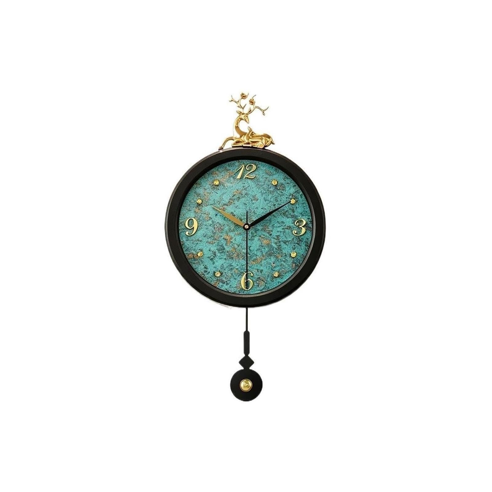 Horloge Murale silencieuse en Forme de cerf for Salon Chambre