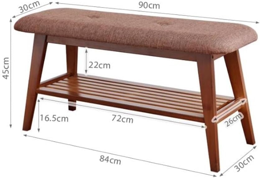 Étagère à chaussures robuste avec banc de rangement long 90cm