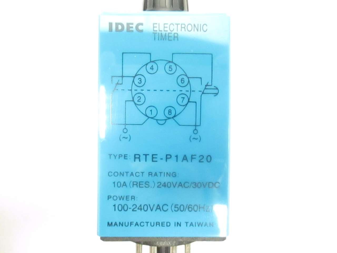 New IDEC RTE-P1AF20 0.1SEC-600HR Timer Relay 100-240V-AC 10A AMP D501614