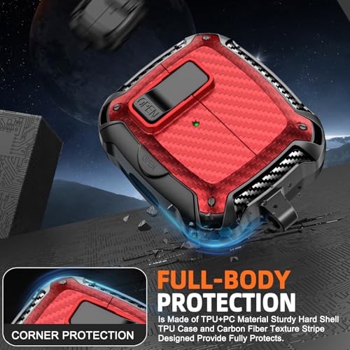 Polislime Compatible with Samsung Galaxy Buds3 FE (2025) / Buds3 Pro (2024) / Buds 3 Case (2024) with Phone Stand, Compatible with MagSafe, with Secure Lock Clip Design & Cleaning kit