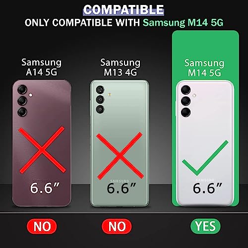 Image of COVERBLACK Flexible Rubber Case Back Cover Compatible for Samsung M14 5G - Transparent