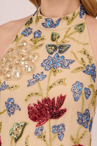 Image of Adrianna Papell Beaded Halter Dress Dress