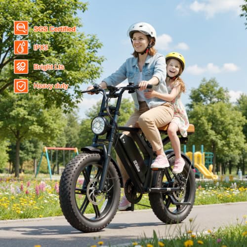Image of TST Electric Bike for Adults, 1500W Peak Motor 60 Miles Fat Tire Ebike with 48V 15 /30Ah Removable Battery 20 inch Fat Tire E Bike, Full Suspension and 7-Speed,Off-Road Electric Bicycle for City Commuting