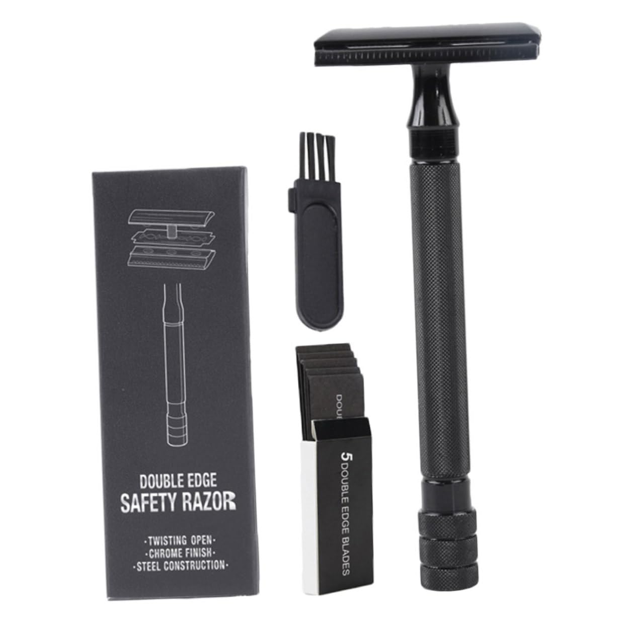 IWOWHERO Manual Shaving Cutter Hair Hair Shaver Beard Shaving Face Beard Shaver Double-edged Metal Material Comfortable Grip