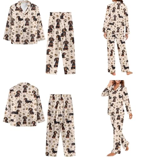 Matching Pajamas for Couples Long Sleeve Loungewear Plus Size Pjs Sets for Women Men2