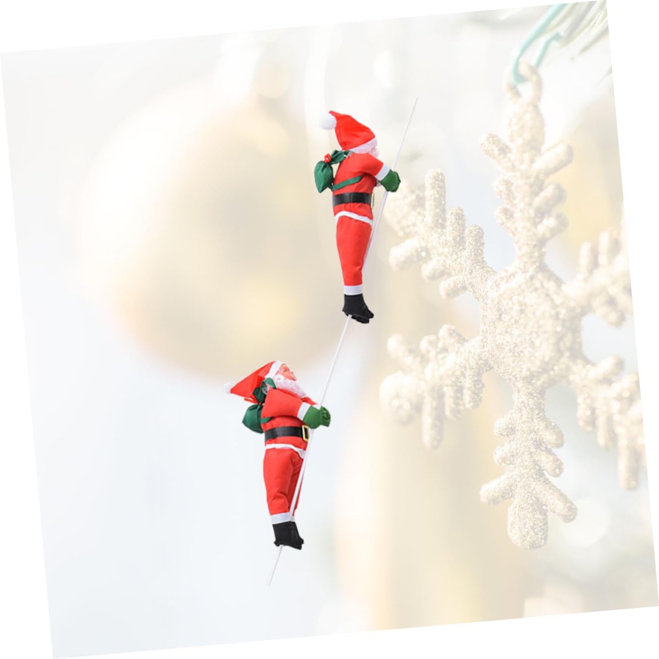 IMIKEYA 2 Stück 2 Weihnachtsanhänger Plüschpuppe Fenster hängende Weihnachtsmannpuppe Weihnachten weihnachtsbaumdeko weihnachtsbäume geschmückt Weihnachtsdekorationen Christbaumschmuck rot