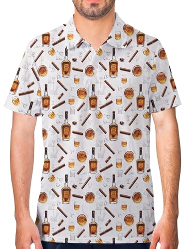 Funny Golf Shirt for Men Print Hawaiian Mens Polo Shirts Crazy Golf Gifts3