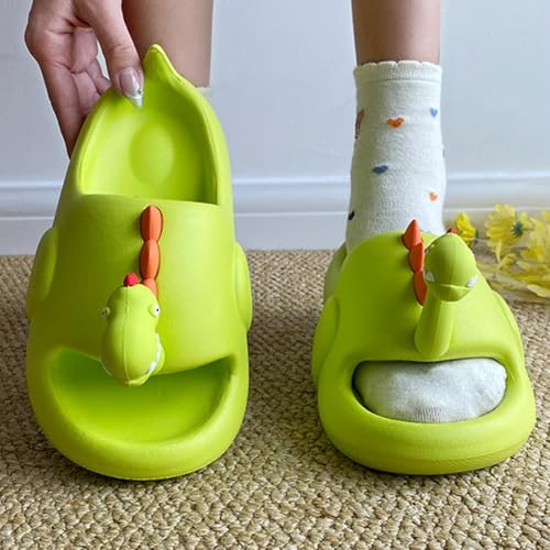 Funny Dinosaur Design Sandals Unique Women’s Platform Slippers Soft Open Toe Shower Bedroom Pool Beach Non-slip Shoes3