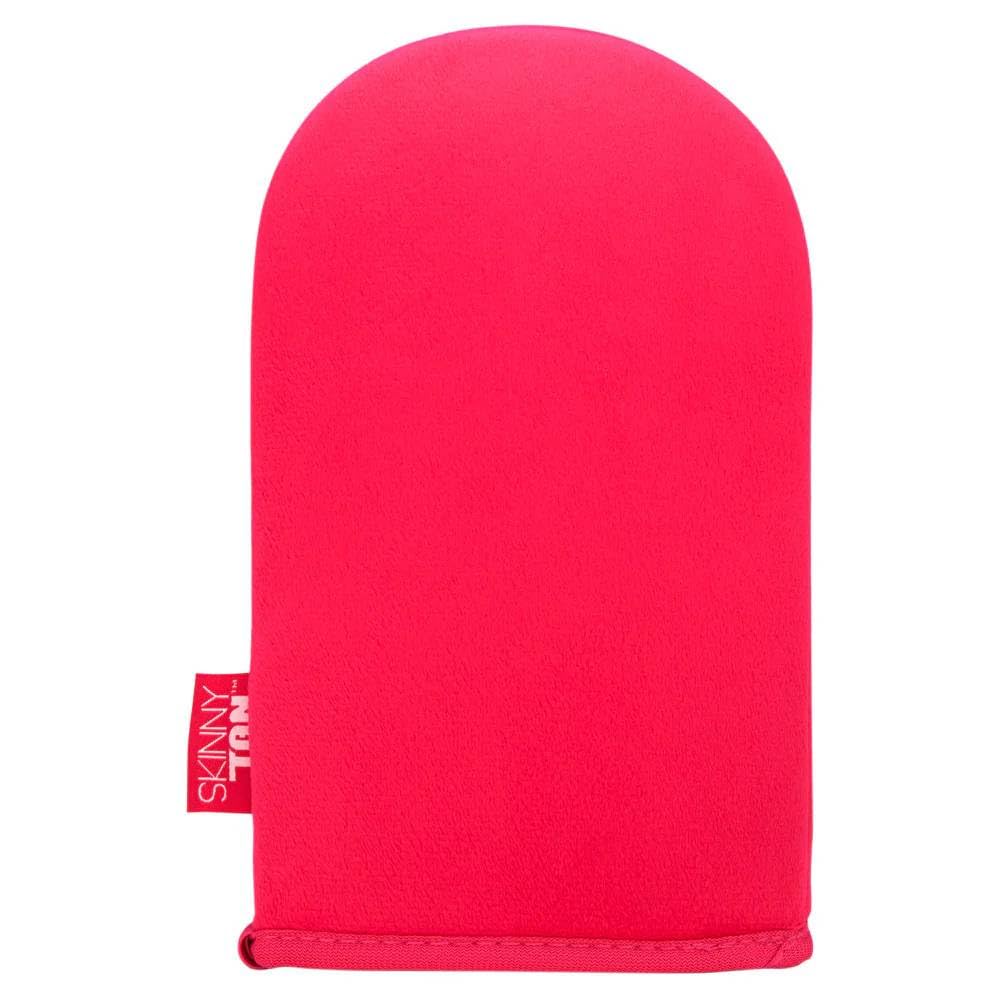 Skin & Tan Pink Velvet Self Tan Application Mitt – Double-Sided Velvet Tanning Mitt for Streak-Free, Even Fake Tan Application, Reusable Applicator for Body, Hands & Hard-to-Reach Areas