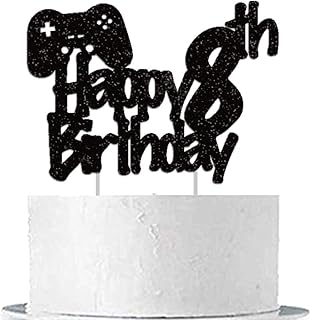 GmakCeder Video Game Cake Topper 8 Year Old Birthday Cake Decoration