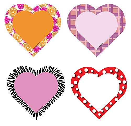 Hearts Mini Accent Variety Pack- (9 Each of 4 Designs) 36 Accents to a Package Pack for Kids’ Love and Peace School Craft Projects, Valentine’s Day Craft & Pre-School.