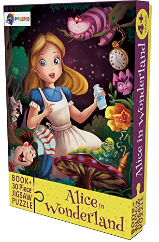 Alice in Wonderland - 30 Piece Jigsaw Puzzle with Free Reading Book