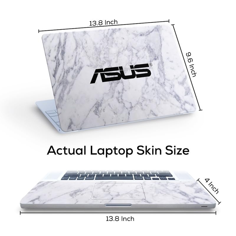 Image of Galaxsia Marble D4 Full Vinyl Laptop Skin /Sticker /Cover for 14 Inches Laptops Laminated-Removable-HD Quality Compatible for Hp-Dell-Sony-Lenovo-Asus etc.(13.8x9.6 Inches)