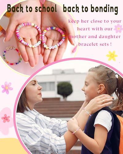 First Day of Kindergarten Preschool Bracelet Mommy and Me First Day of School Gifts for Mom and Daughter Mother Daughter Back to School Stuff Gifts for Girls2