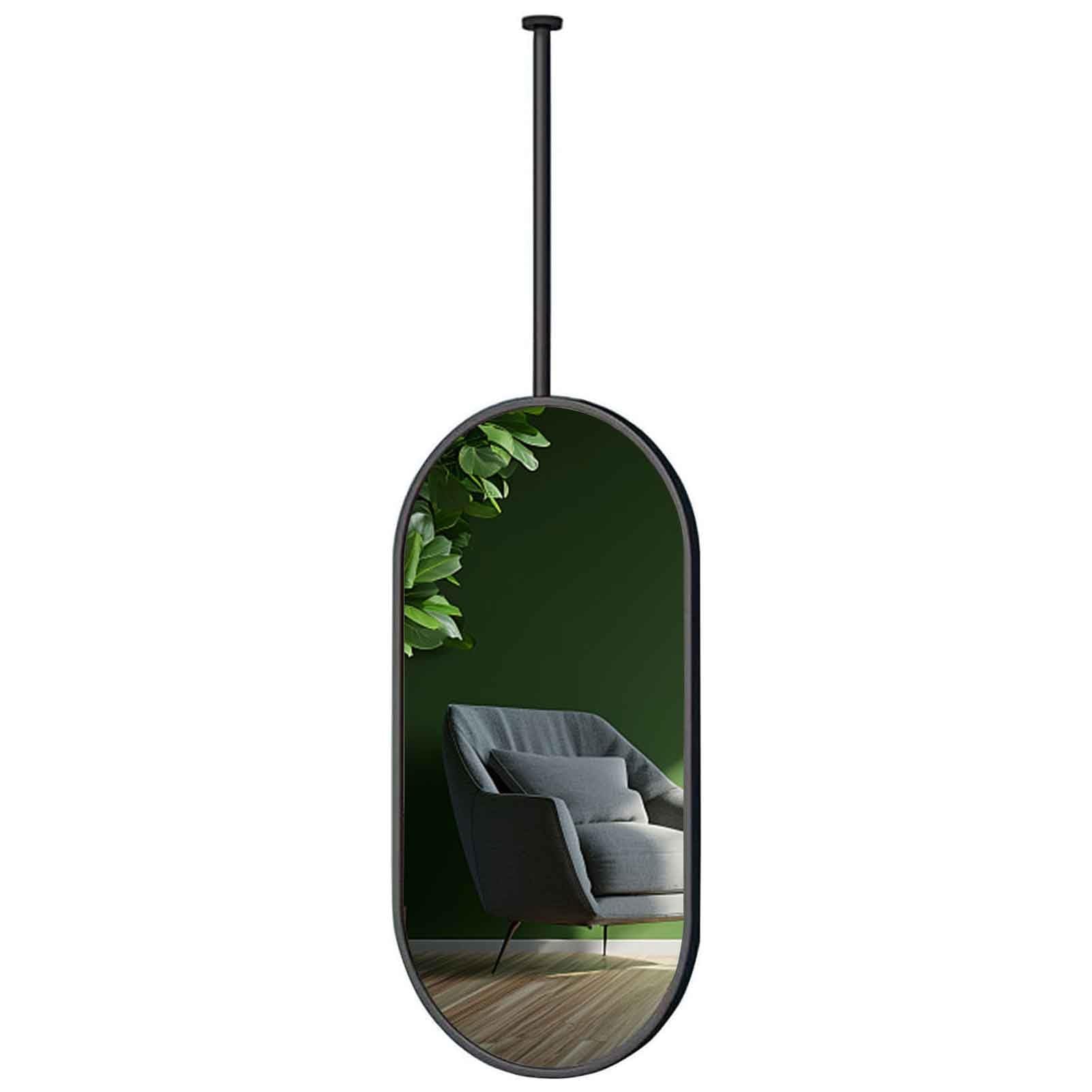 FGXHHS Ceiling Suspended Mirror, Mounted Bathroom Shaving Mirrors, Vanity Makeup Mirrors Home Decor HD Mirror(40cmx70cm)