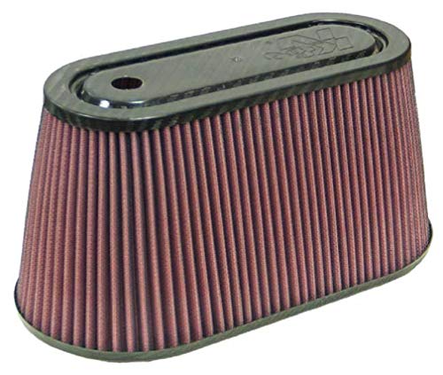 K&N Universal Air Filter - Carbon Fiber Top: High Performance, Premium, Replacement Filter: Flange Diameter: 3.5 In, Filter Height: 6 In, Flange Length: 0.9375 In, Shape: Oval Straight, Rf-1038 #TOP25