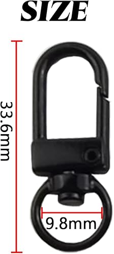 Miniatura 2 de NSBELL 100 ganchos giratorios con cordón de metal resistente para dijes de mochila, tiradores de cremallera, proyectos de cuentas, clip pequeño