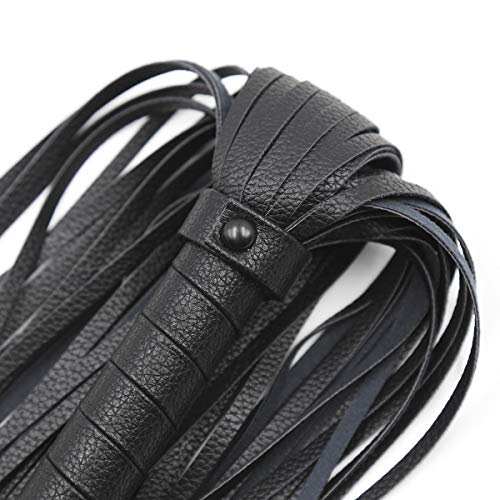 image for STTQYB Soft Faux Leather Harness Handle Whip Teaching Training Tool Co