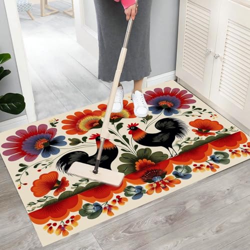 Paillasson absorbant antidérapant pour chiens et entrée propre beige 60x90cm