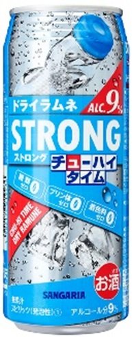 サンガリア ストロング チューハイタイム ゼロ ドライラムネ 490ml缶 1ケース24本×2ケース