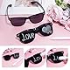 jerbro 10pcs Sonnenbrille Personalisiert Hochzeit JGA Brille Partybrille Hippie Brillen mit Stift für Junggesellenschied Karneval Mottoparty Fasching Cosplay Party