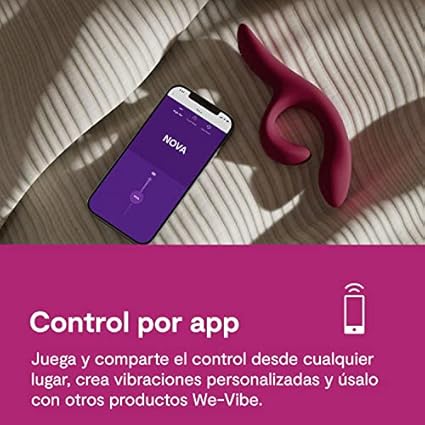 We-Vibe Nova 2 Conejito vibrador para mujeres consolador - Juguete sexual conejo vibrador estimulador del clítoris y punto G - 10 modos de vibración - Control por app - Juguetes para parejas adultas