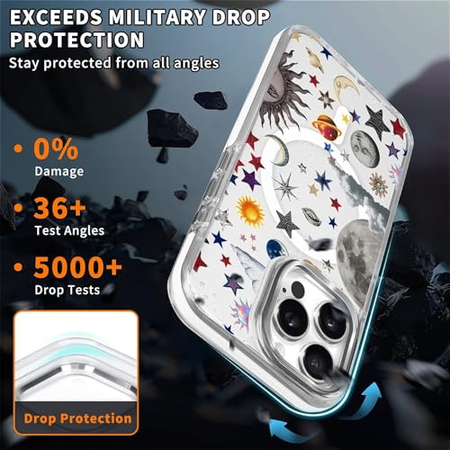 Coque iPhone 15 Pro compatible Magsafe mignon esthétique transparente