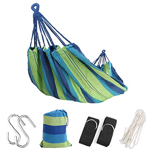 Wehammock double camping hammock with tree straps and rope, soft woven...